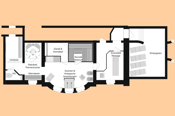 Unser Grundriss Wellnessbereich