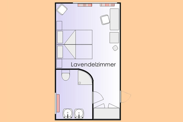 Unser Grundriss vom Zimmer